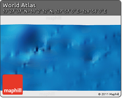 Physical 3D Map of the Area around 13° 44' 54" N, 128° 25' 30" E