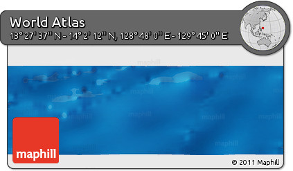 Physical Panoramic Map of the Area around 13° 44' 54" N, 129° 16' 30" E
