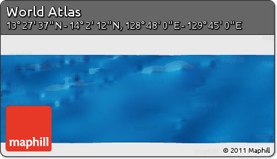 Physical Panoramic Map of the Area around 13° 44' 54" N, 129° 16' 30" E