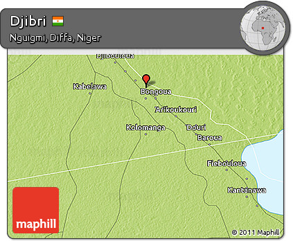 Physical 3D Map of Djibri