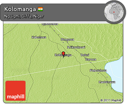 Physical 3D Map of Kolomanga