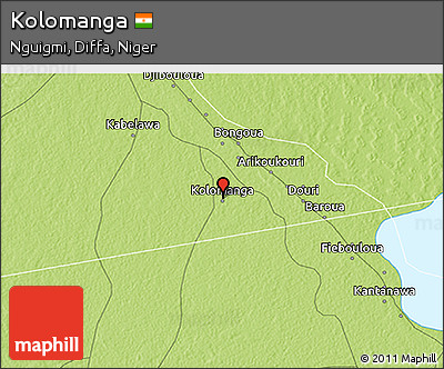 Physical 3D Map of Kolomanga
