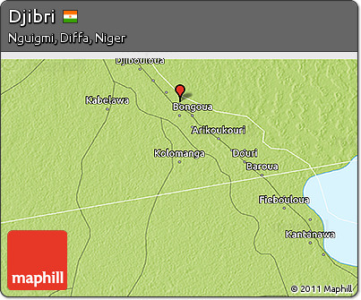 Physical 3D Map of Djibri