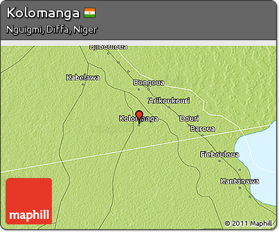 Physical 3D Map of Kolomanga