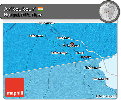 Political 3D Map of Arikoukouri