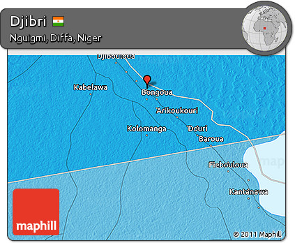 Political 3D Map of Djibri