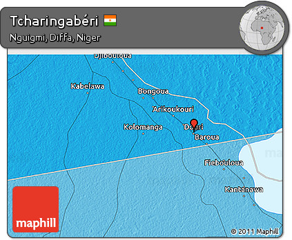 Political 3D Map of Tcharingabéri