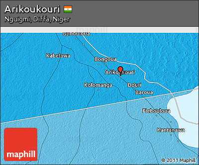 Political 3D Map of Arikoukouri
