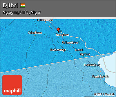 Political 3D Map of Djibri