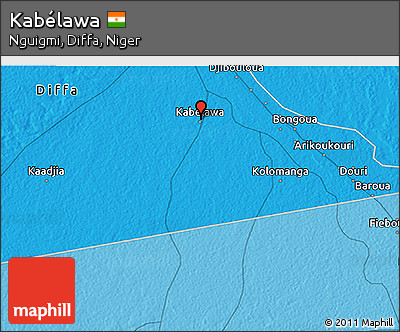 Political 3D Map of Kabélawa