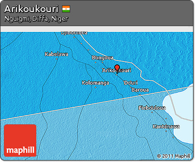 Political 3D Map of Arikoukouri