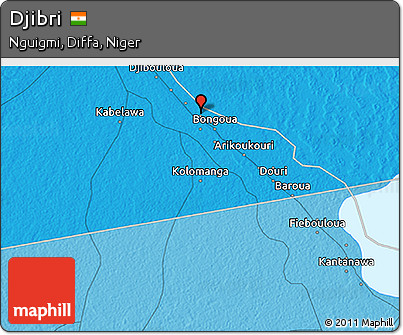 Political 3D Map of Djibri