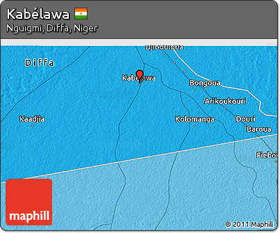 Political 3D Map of Kabélawa