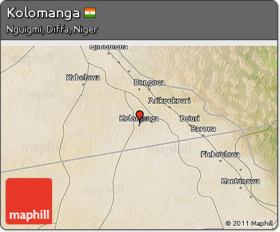 Satellite 3D Map of Kolomanga