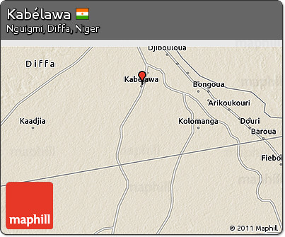 Shaded Relief 3D Map of Kabélawa