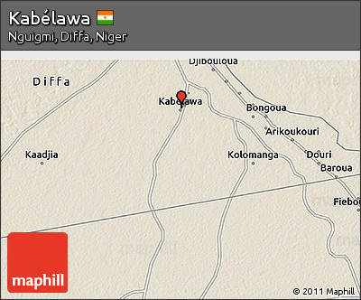 Shaded Relief 3D Map of Kabélawa
