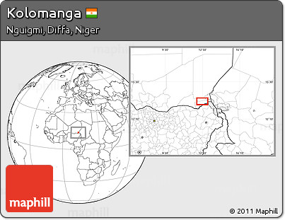 Blank Location Map of Kolomanga