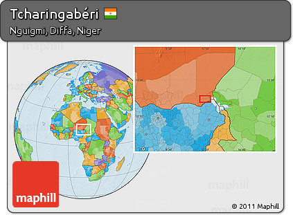 Political Location Map of Tcharingabéri