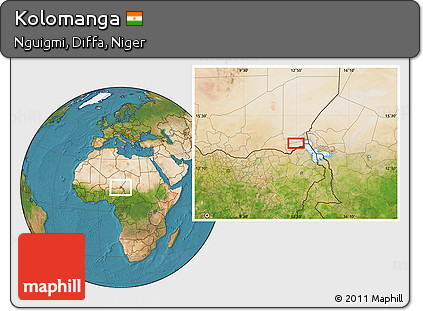 Satellite Location Map of Kolomanga
