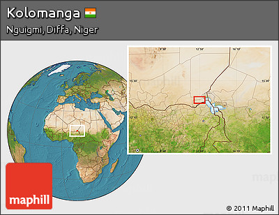 Satellite Location Map of Kolomanga