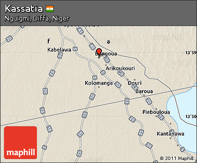 Shaded Relief Map of Kassatia
