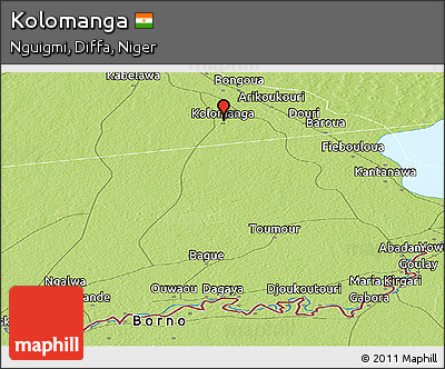 Physical Panoramic Map of Kolomanga