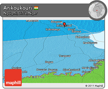 Political Panoramic Map of Arikoukouri