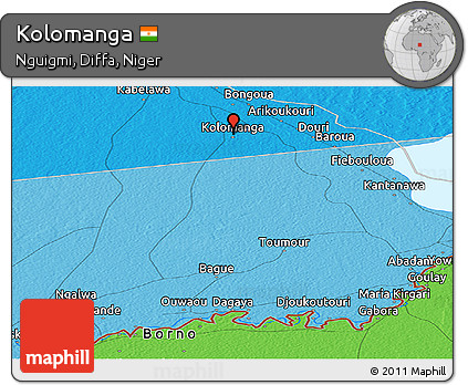 Political Panoramic Map of Kolomanga