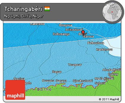 Political Panoramic Map of Tcharingabéri