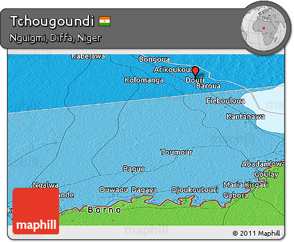 Political Panoramic Map of Tchougoundi