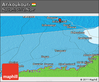 Political Panoramic Map of Arikoukouri