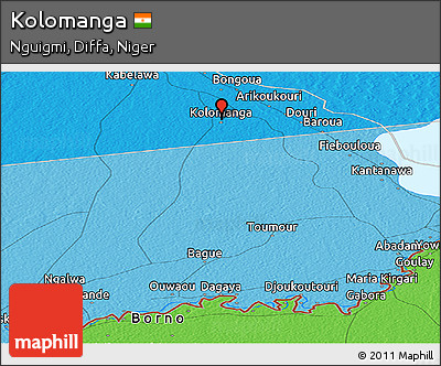 Political Panoramic Map of Kolomanga