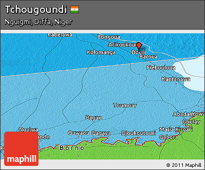 Political Panoramic Map of Tchougoundi
