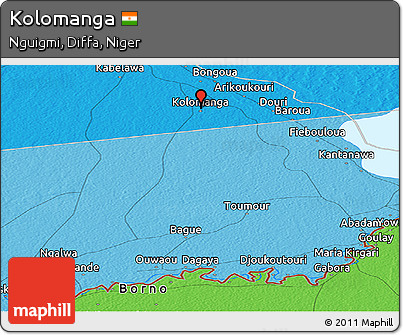 Political Panoramic Map of Kolomanga