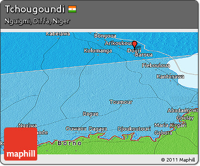 Political Panoramic Map of Tchougoundi