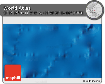 Physical 3D Map of the Area around 13° 44' 54" N, 131° 49' 29" E