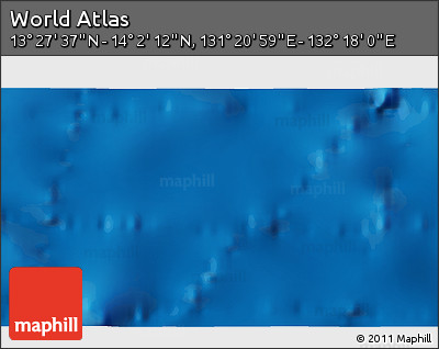 Physical 3D Map of the Area around 13° 44' 54" N, 131° 49' 29" E