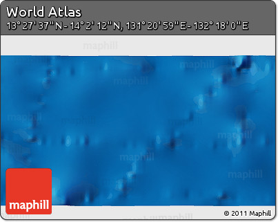 Physical 3D Map of the Area around 13° 44' 54" N, 131° 49' 29" E