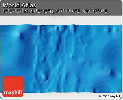 Political 3D Map of the Area around 13° 44' 54" N, 137° 46' 30" E
