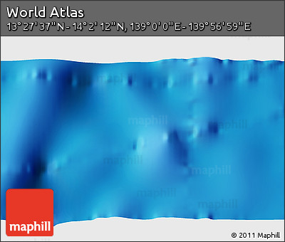 Physical 3D Map of the Area around 13° 44' 54" N, 139° 28' 29" E