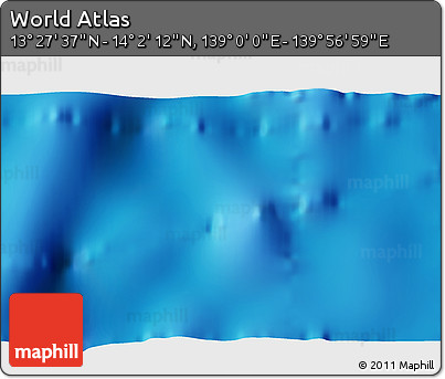 Physical 3D Map of the Area around 13° 44' 54" N, 139° 28' 29" E