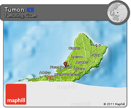 Physical 3D Map of Tumon