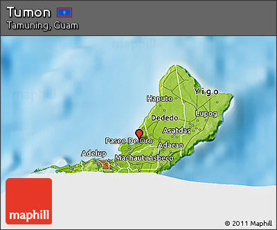 Physical 3D Map of Tumon
