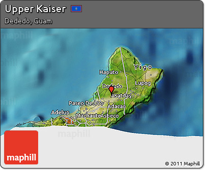 Satellite 3D Map of Upper Kaiser