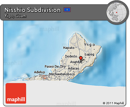 Shaded Relief 3D Map of Nisshio Subdivision