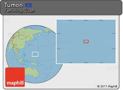 Savanna Style Location Map of Tumon