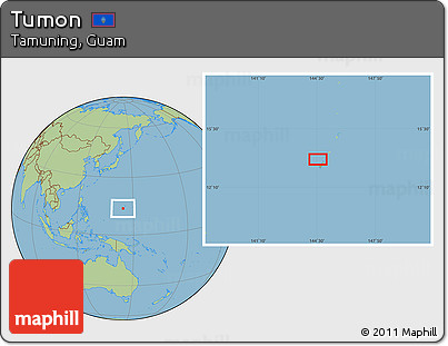 Savanna Style Location Map of Tumon