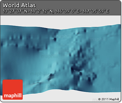 Satellite 3D Map of the Area around 13° 44' 54" N, 147° 7' 30" E