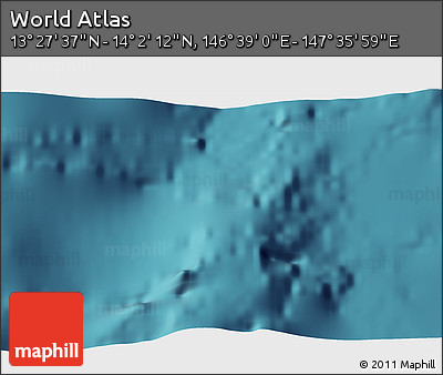 Satellite 3D Map of the Area around 13° 44' 54" N, 147° 7' 30" E