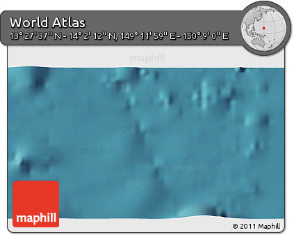 Satellite 3D Map of the Area around 13° 44' 54" N, 149° 40' 30" E